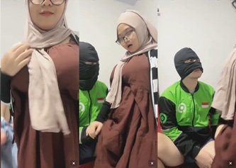 Tukang Ojek Dipuasin Sama Cewek Jilbab Semok
